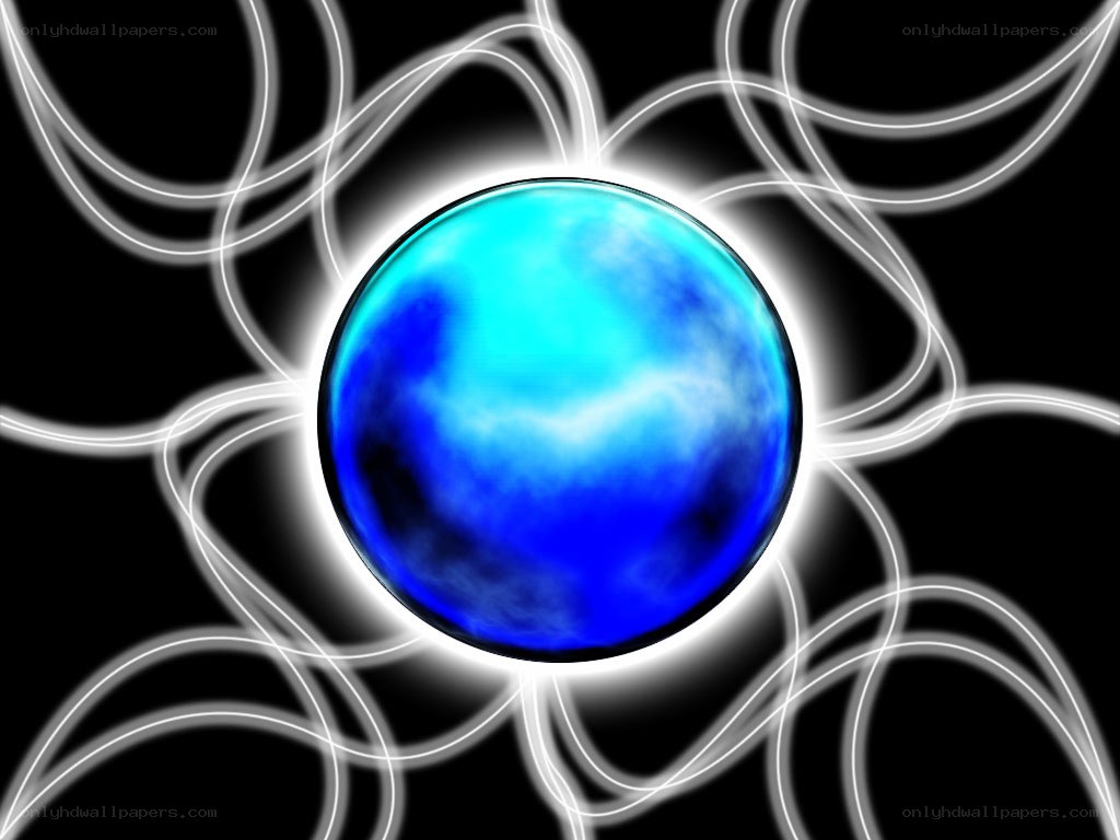 blue sphere with energy lines