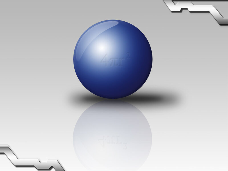 blue sphere with formula