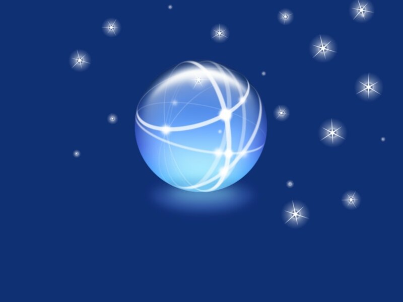 blue sphere with glowing lines