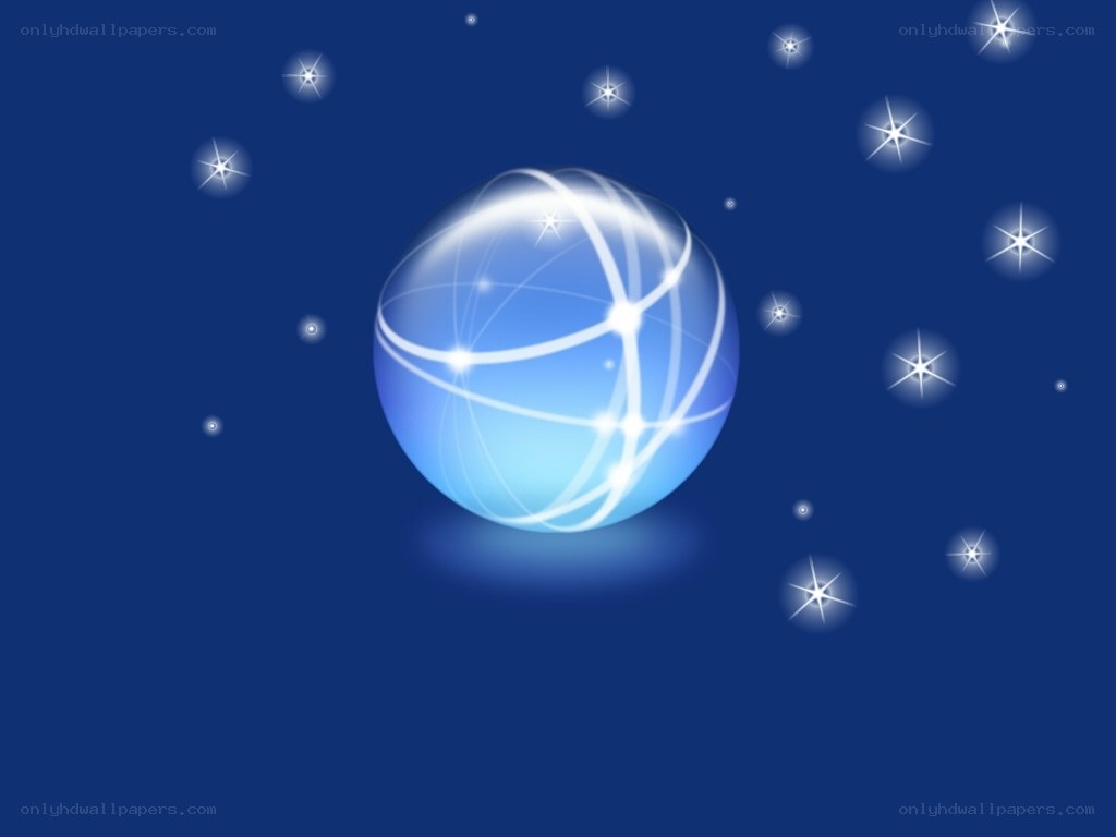 blue sphere with glowing lines