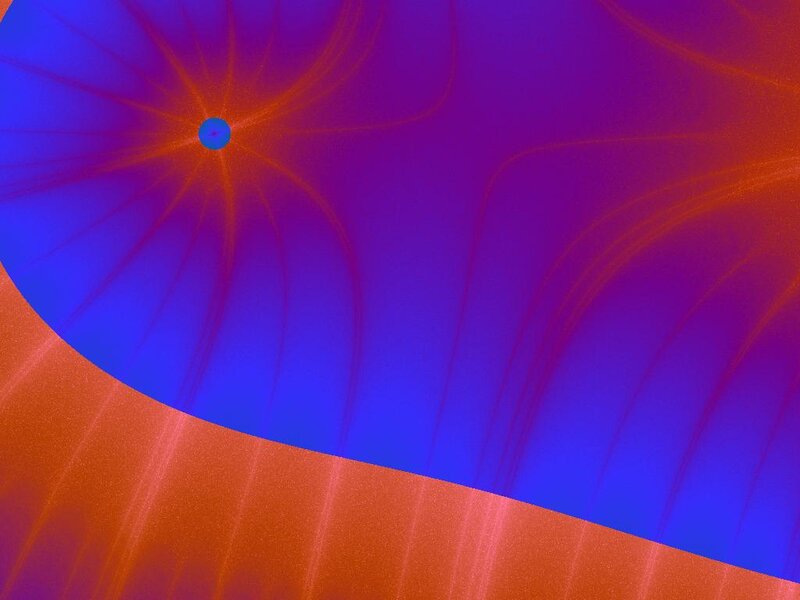 Blue Sphere with Orange Lines