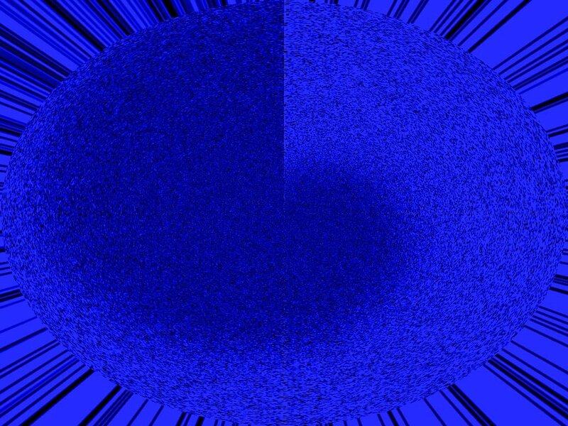 blue sphere with radiating lines