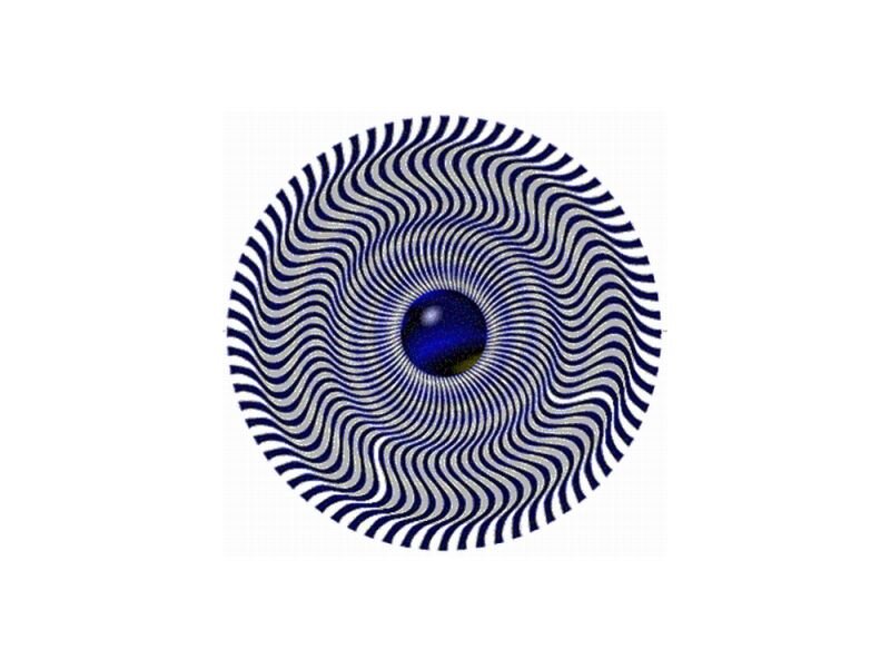 Blue Sphere with Wavy Lines