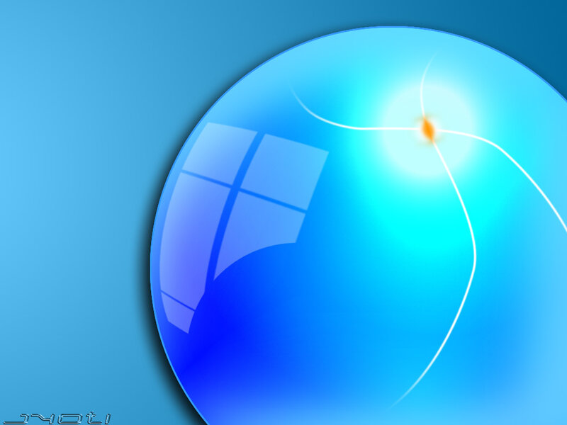 blue sphere with windows logo
