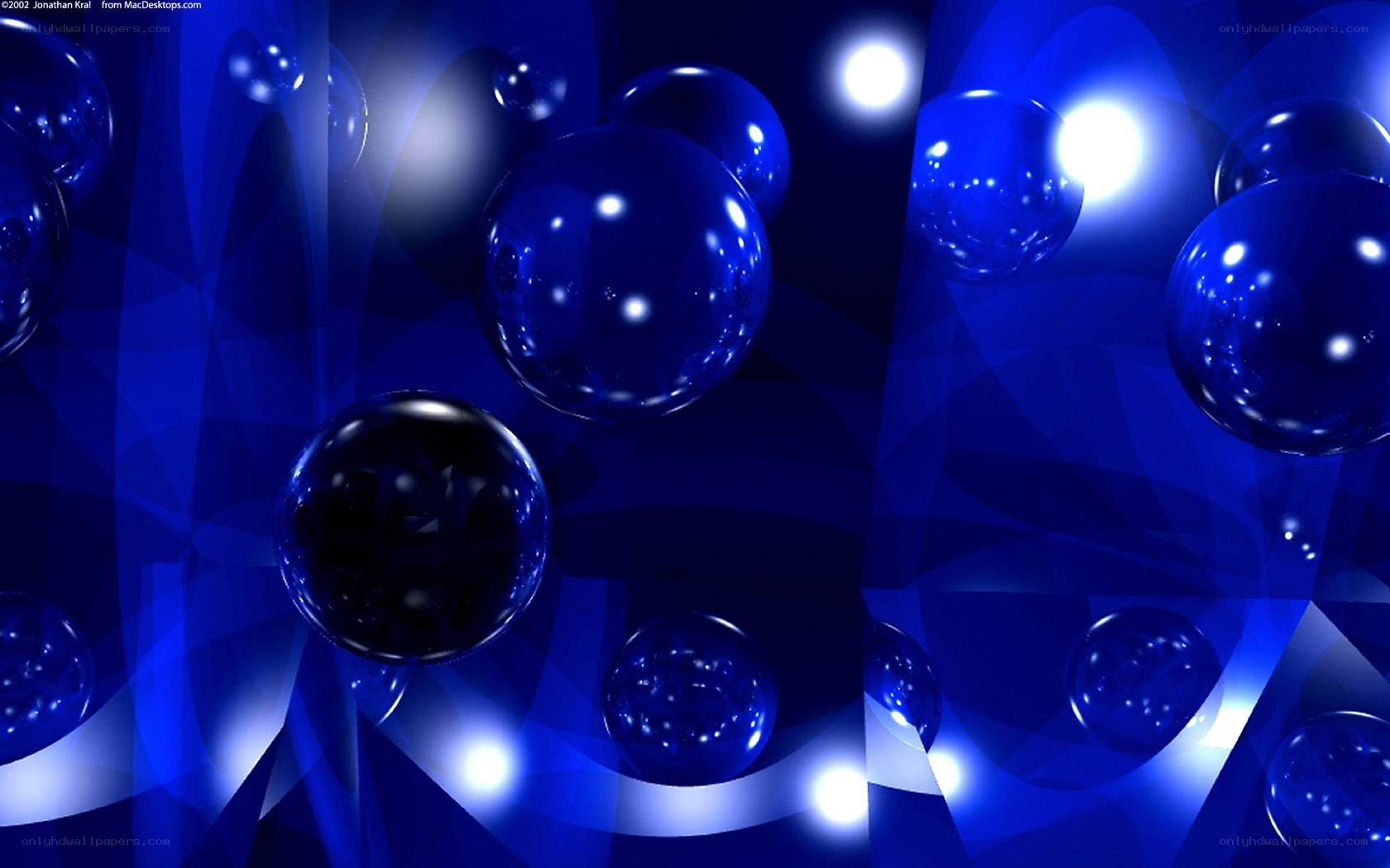 blue spheres abstract background