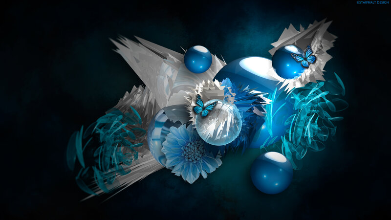 Blue Spheres and Butterflies