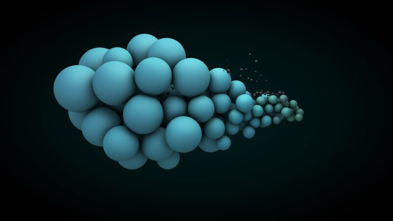 Blue Spheres Cluster — Abstract