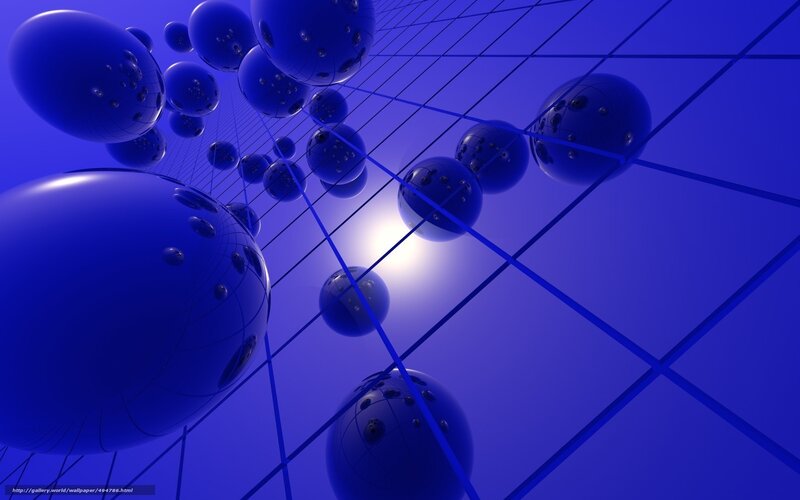 Blue Spheres in Grid