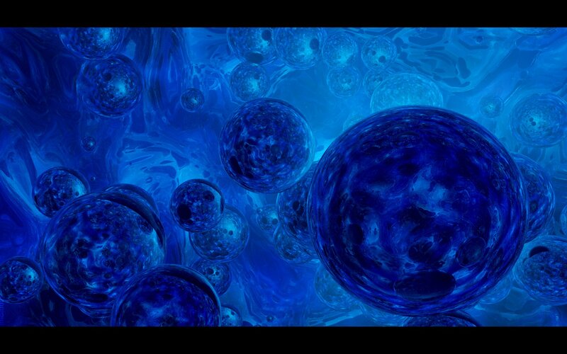 Blue Spheres in Liquid
