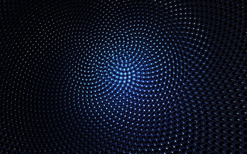 Blue Spheres in Pattern — Calm, Abstract
