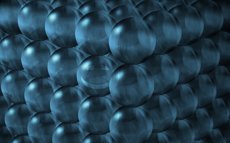 blue spheres in pattern