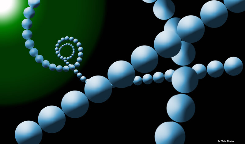 Blue Spheres in Spiral