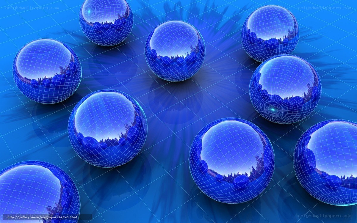 Blue Spheres on Grid