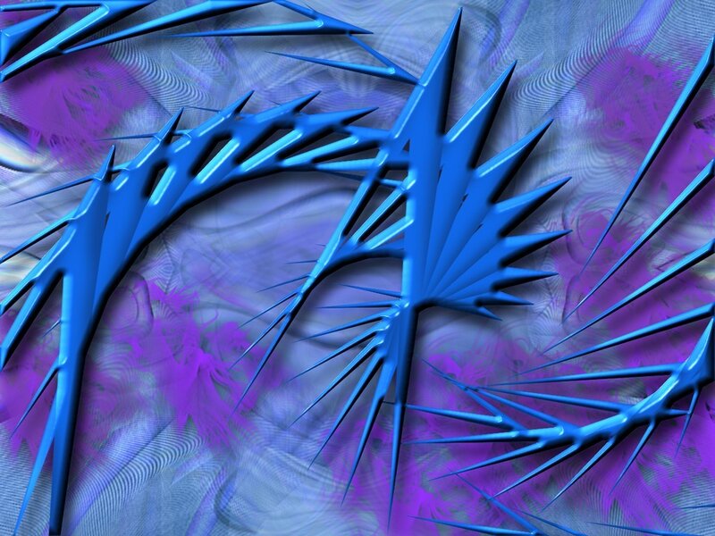 blue spiky fractal design