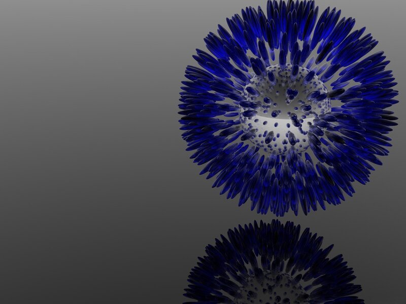 blue spiky sphere
