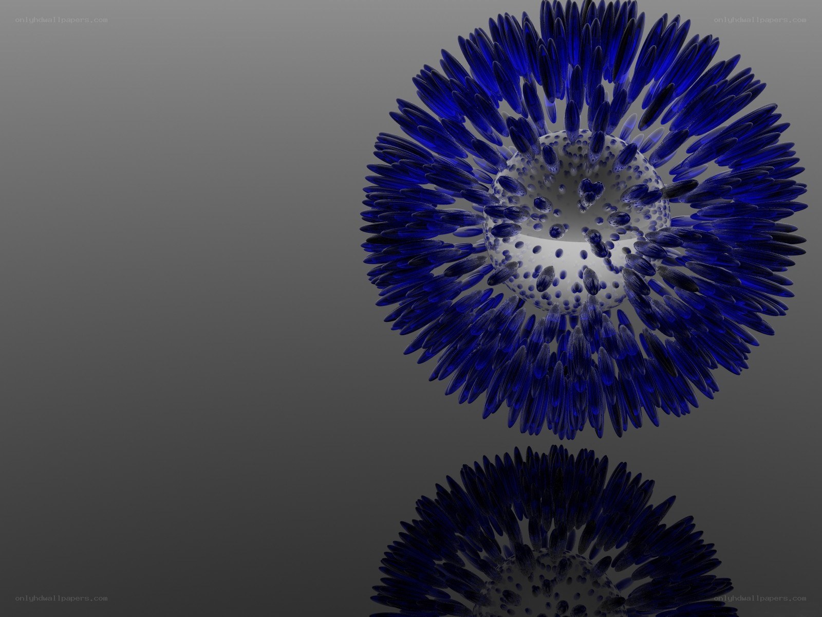 blue spiky sphere