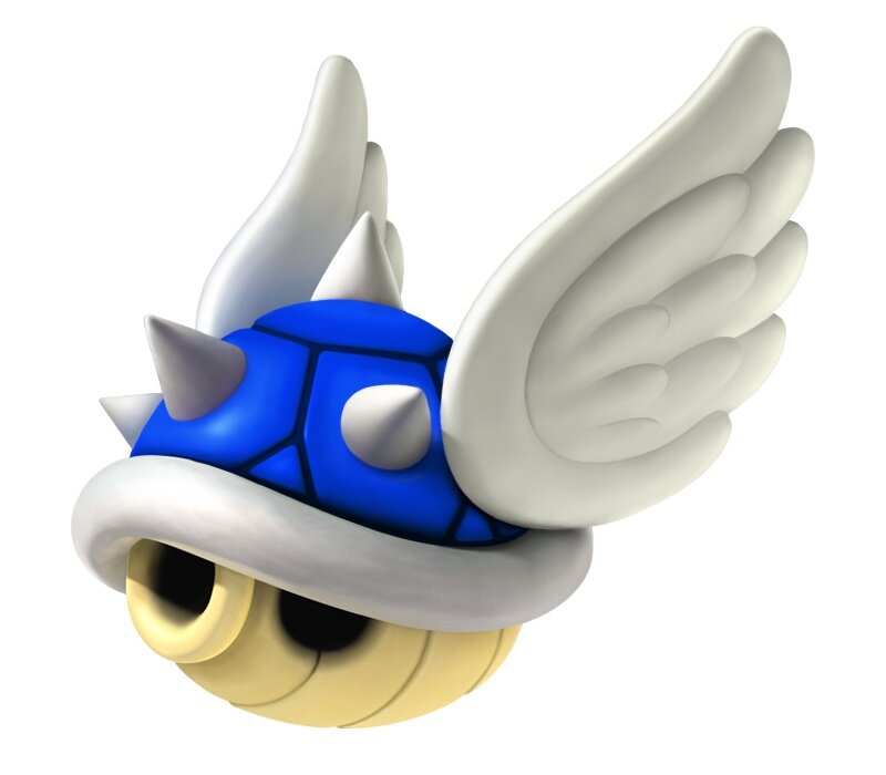 Blue Spiny Shell with Wings