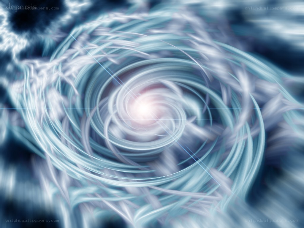 blue spiral abstract art