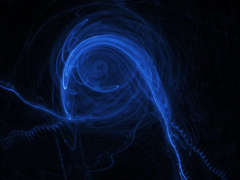 blue spiral abstract art