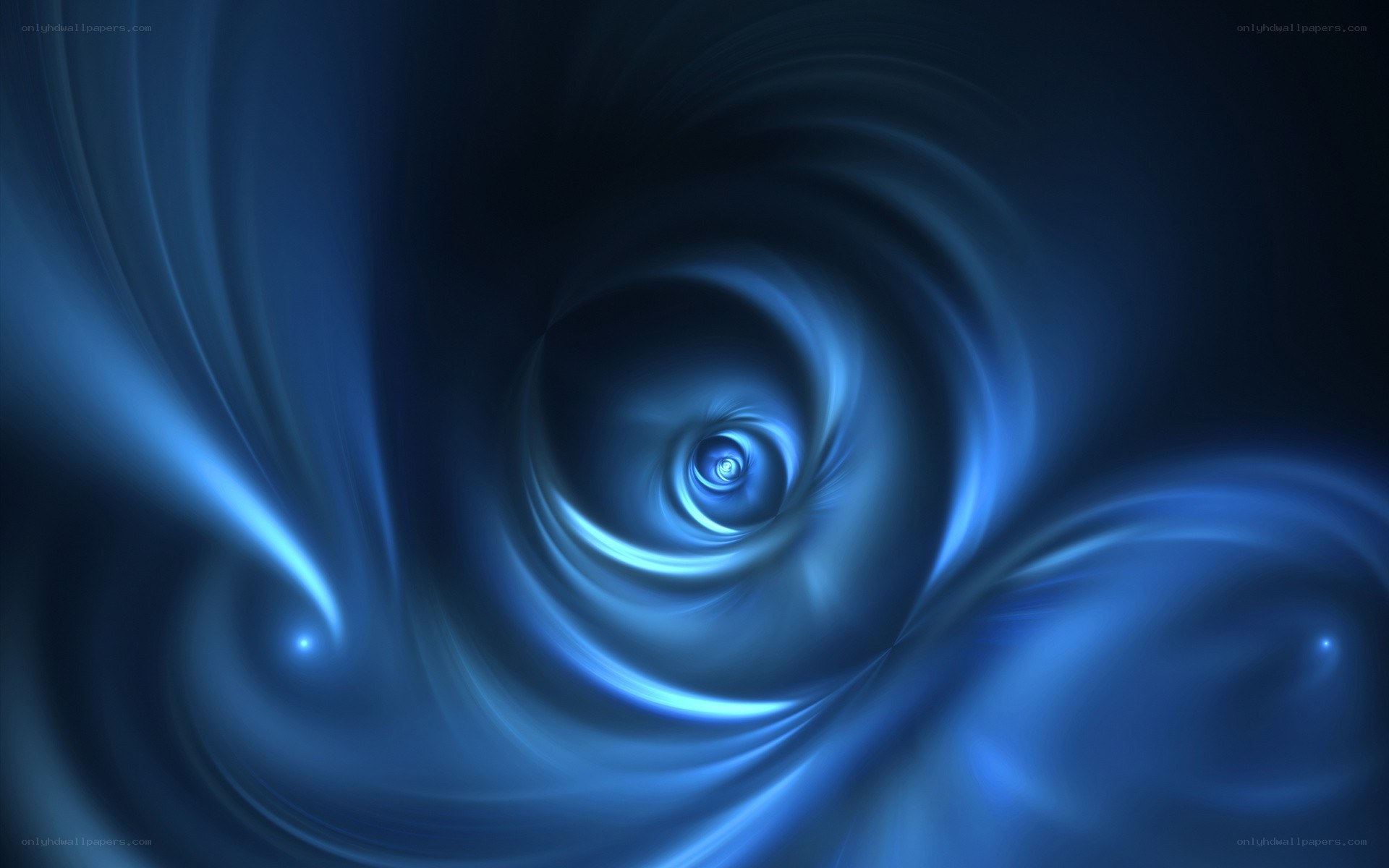 Blue spiral abstract background