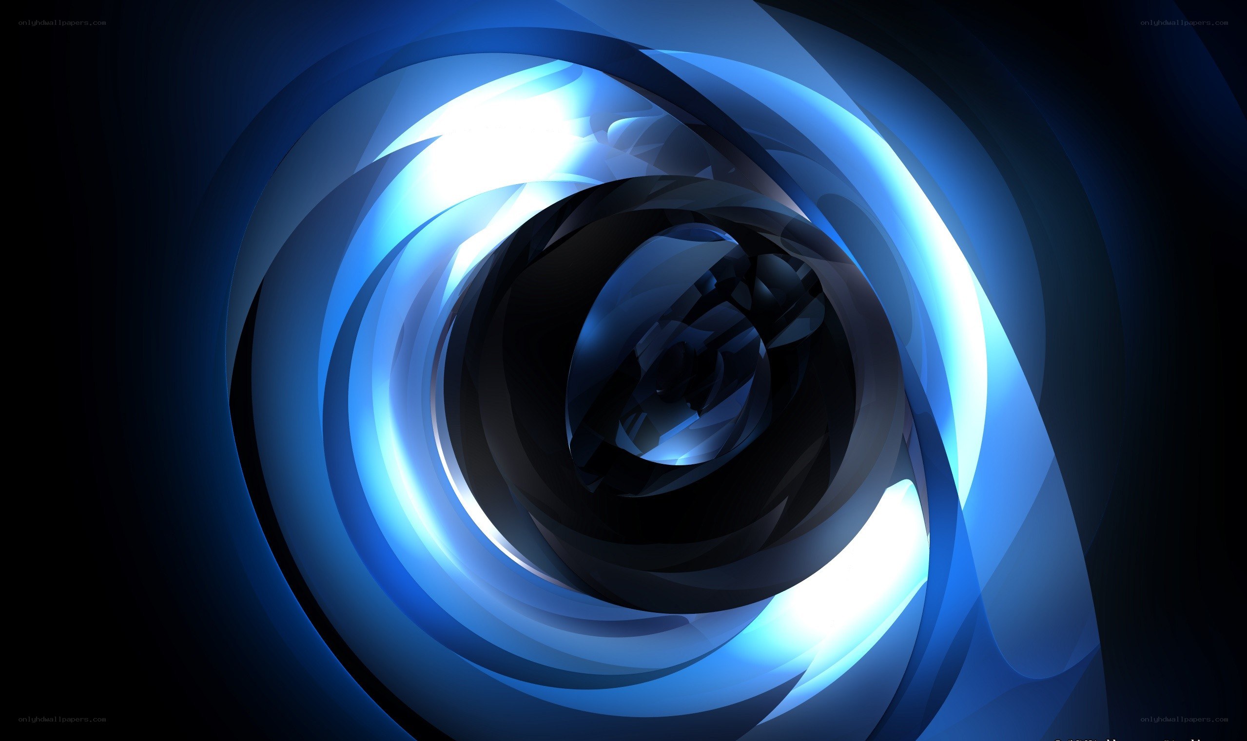 blue spiral abstract design