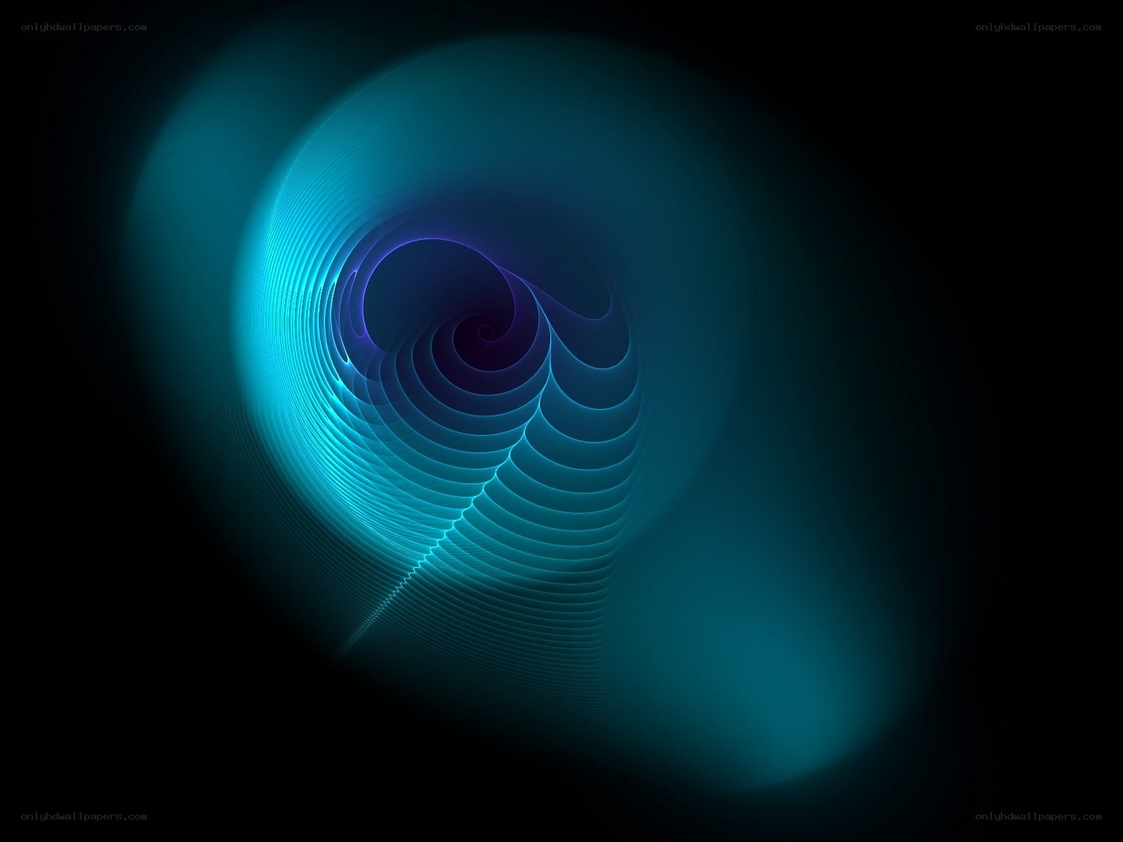 blue spiral abstract pattern