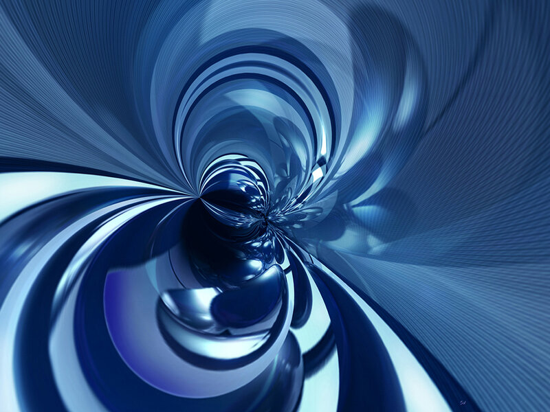 blue spiral abstract tunnel
