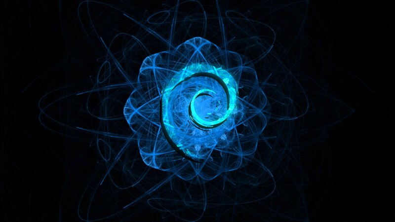 blue spiral energy pattern