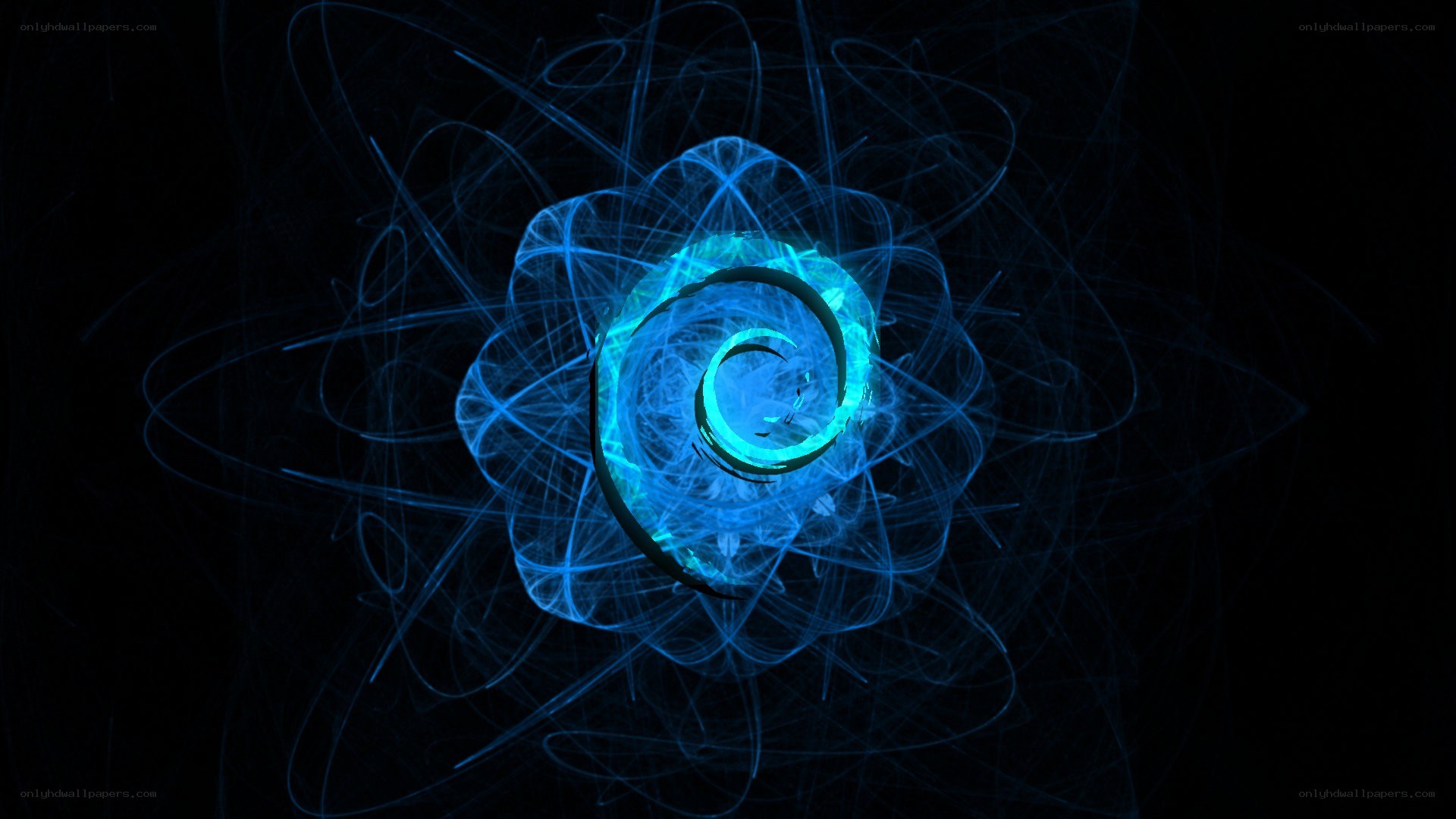 blue spiral energy pattern
