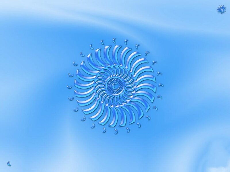 blue spiral fractal design