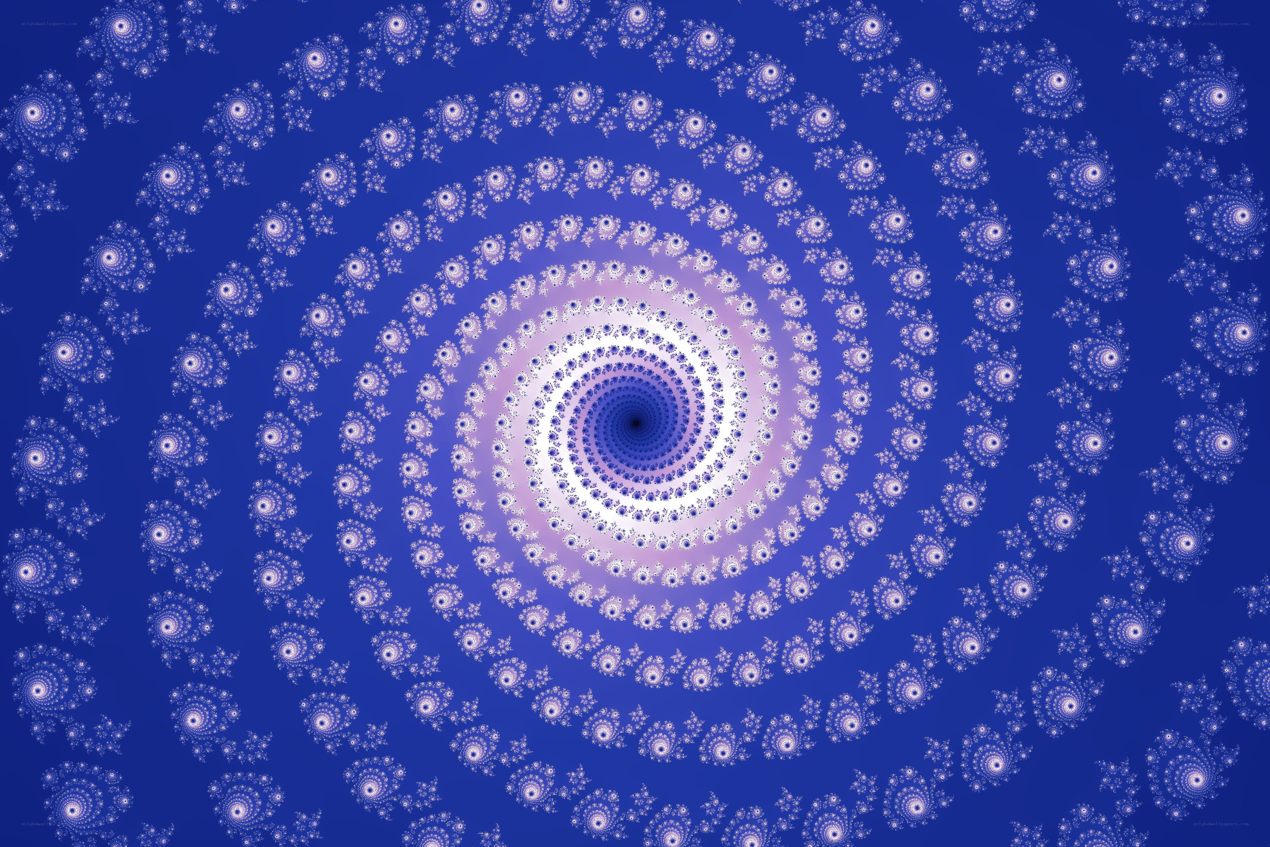 blue spiral fractal pattern