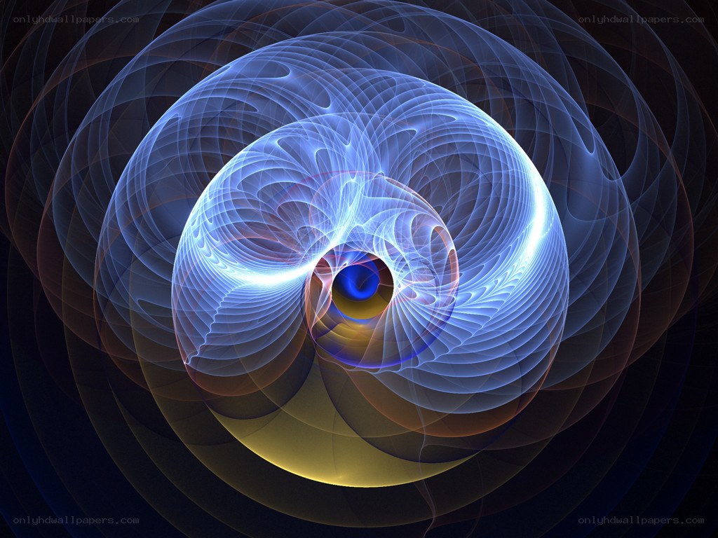 blue spiral fractal pattern
