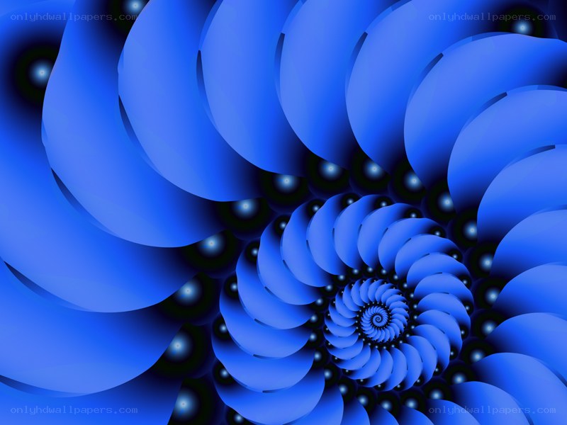 blue spiral fractal pattern