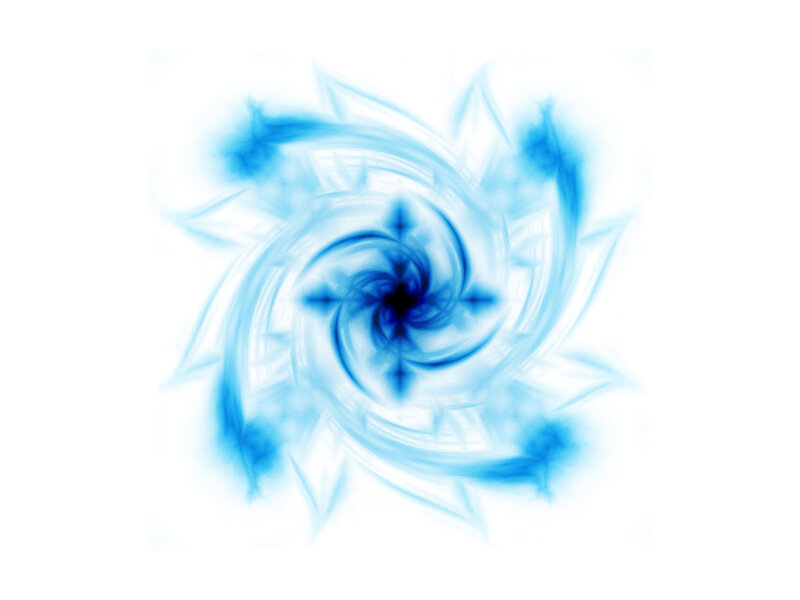 Blue Spiral Fractal Pattern — Calm