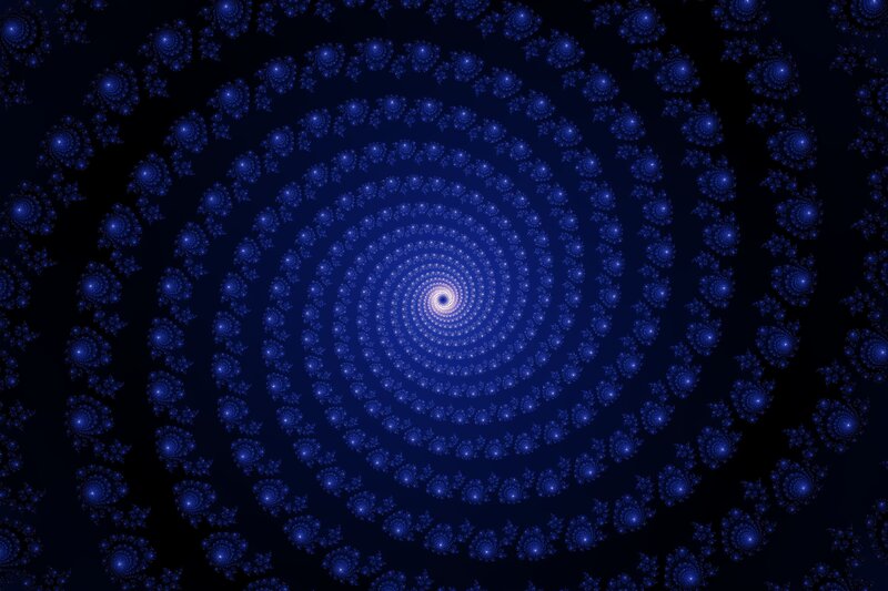 blue spiral fractal pattern
