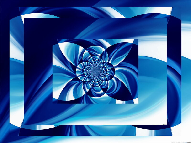 Blue Spiral Fractal