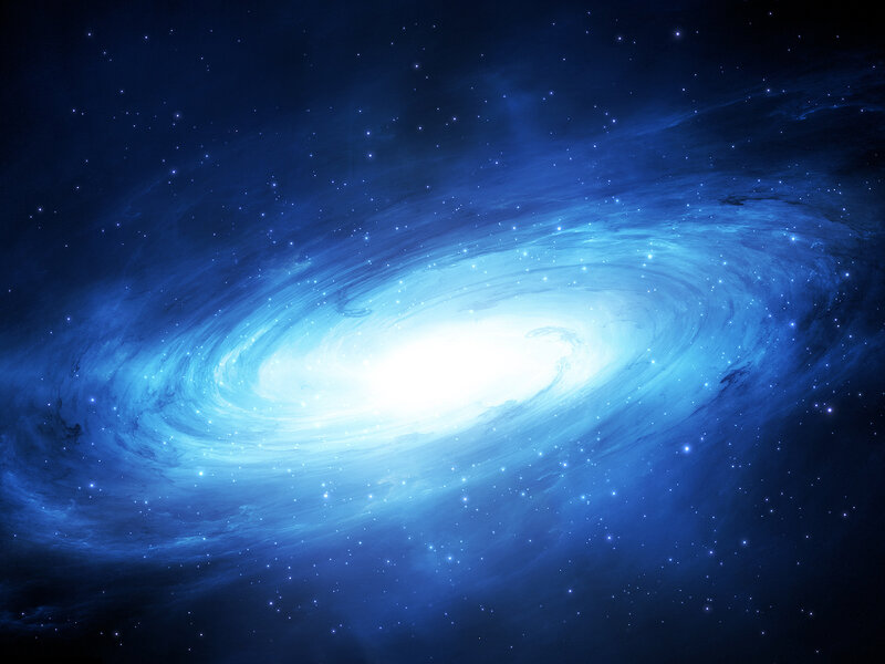 Blue spiral galaxy