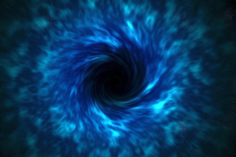 Blue Spiral Galaxy — Dramatic
