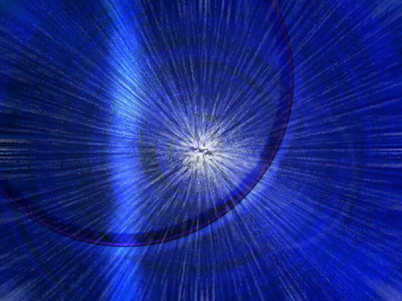 blue spiral light burst