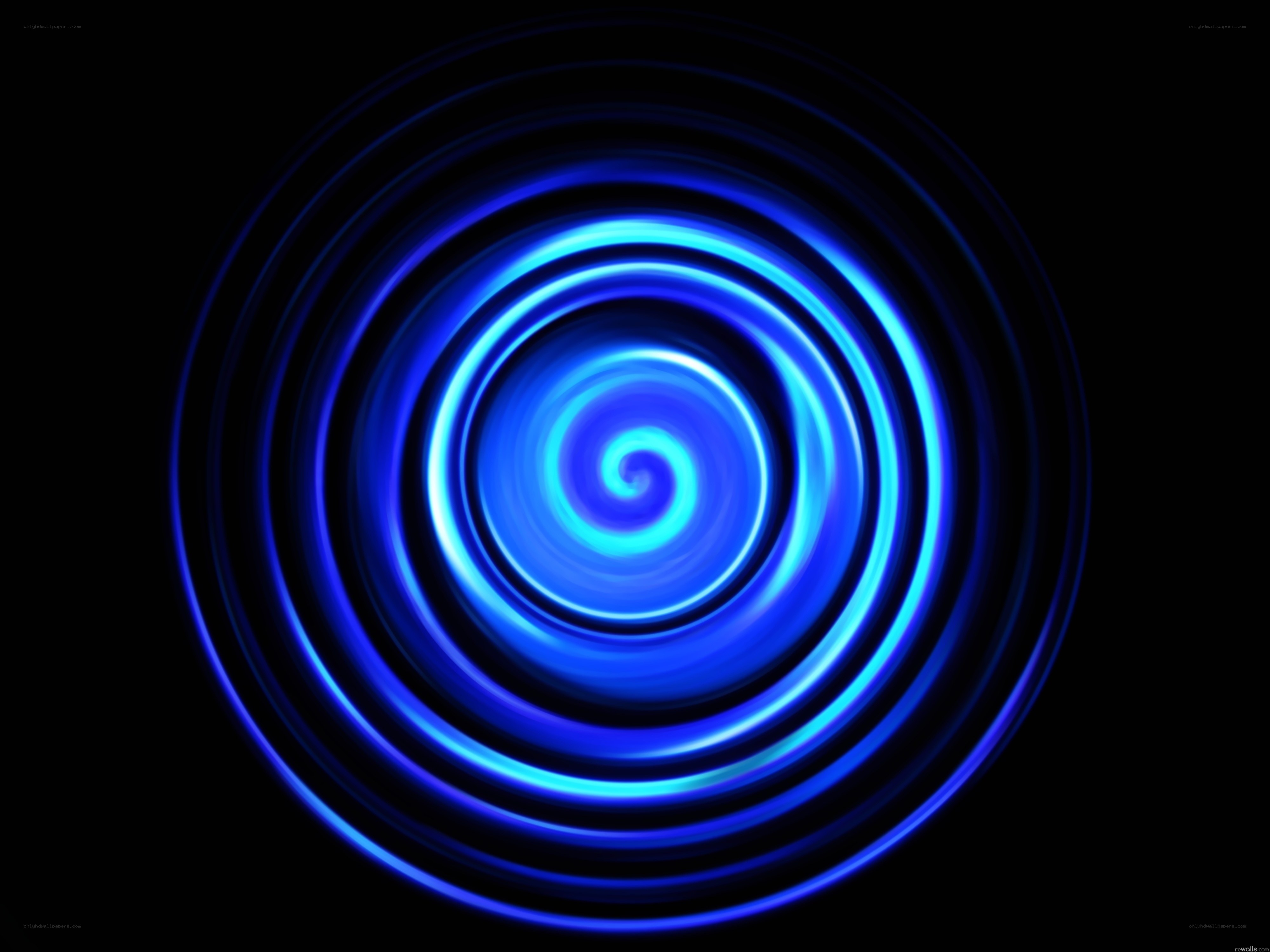 blue spiral light effect
