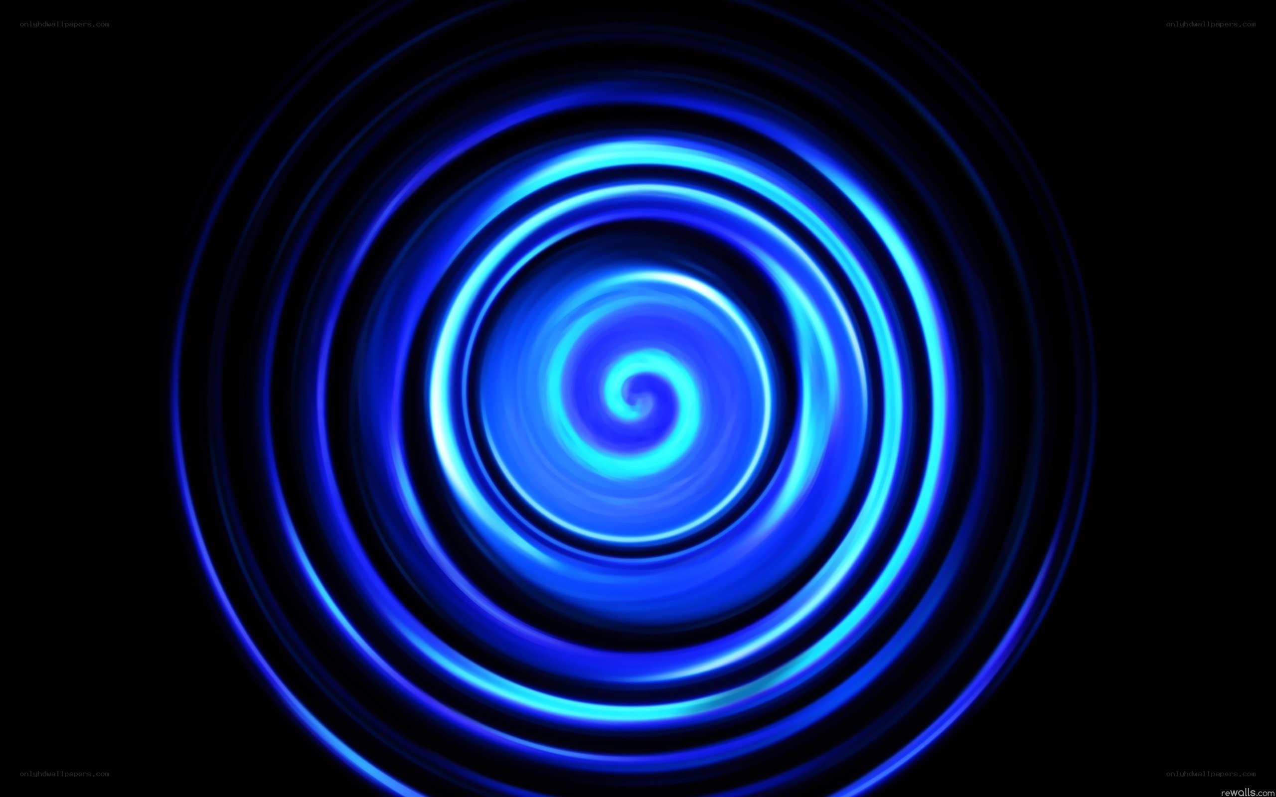 blue spiral light effect
