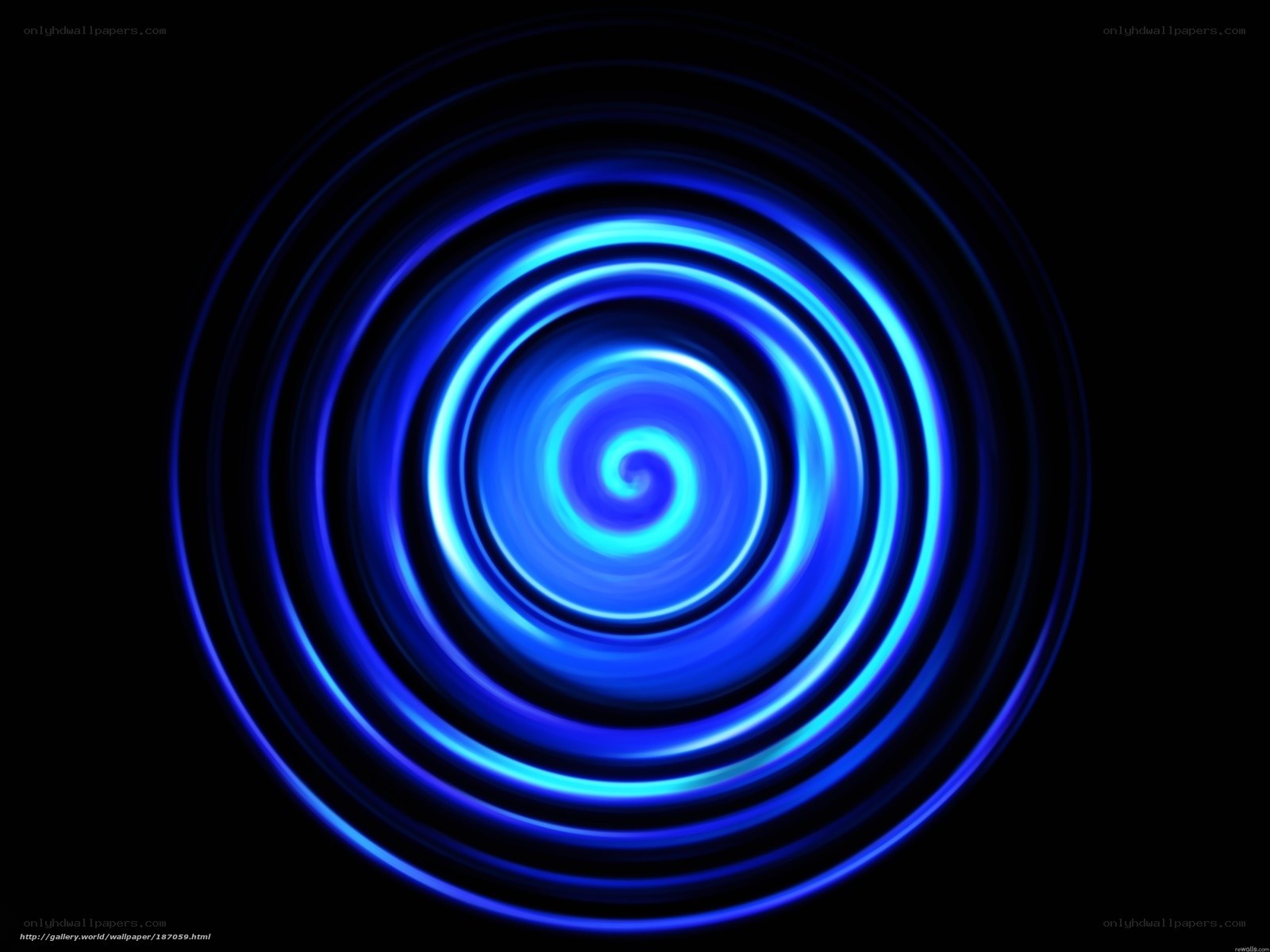Blue spiral light effect