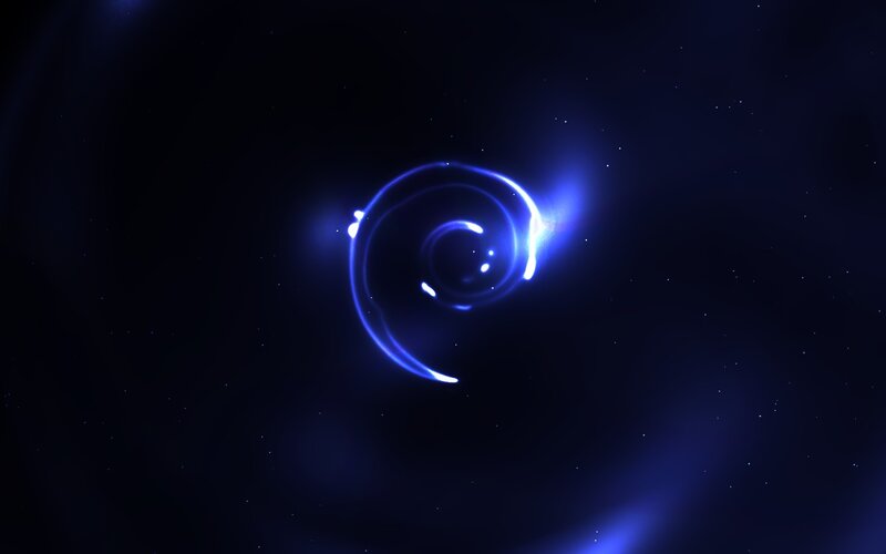 Blue Spiral Light in Space