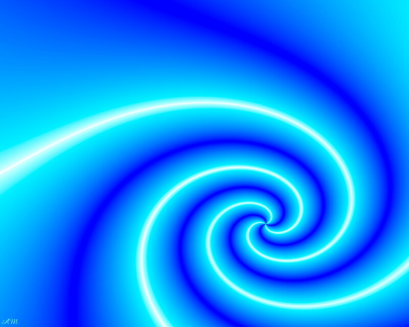 Blue spiral light pattern