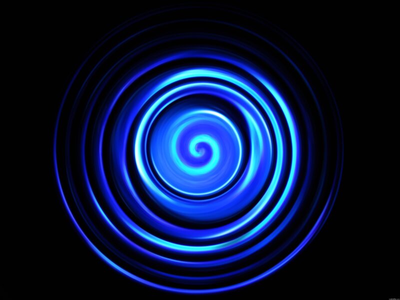 Blue Spiral Light Pattern — Hypnotic