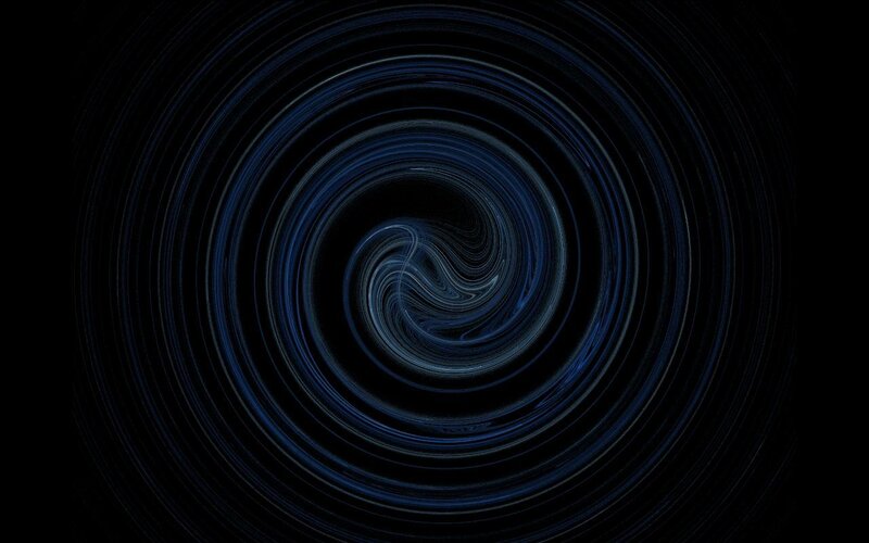 Blue Spiral Pattern — Black, Calm