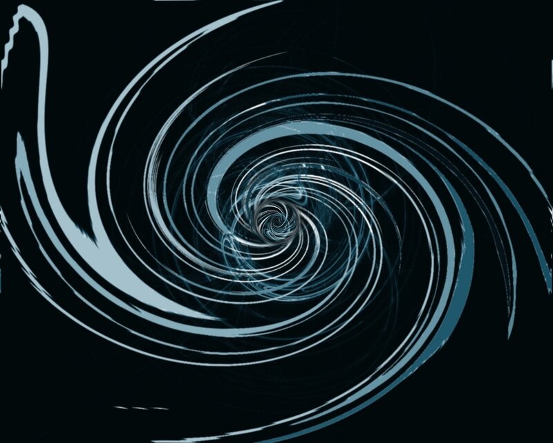 Blue Spiral Pattern — Black