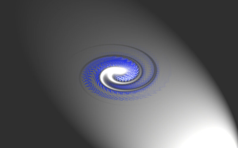 Blue Spiral Pattern — Calm, Abstract, Dots