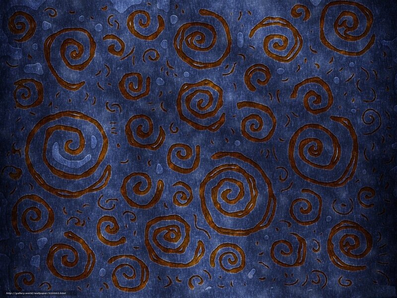 Blue Spiral Pattern — Calm, Abstract, Spirals, Dots