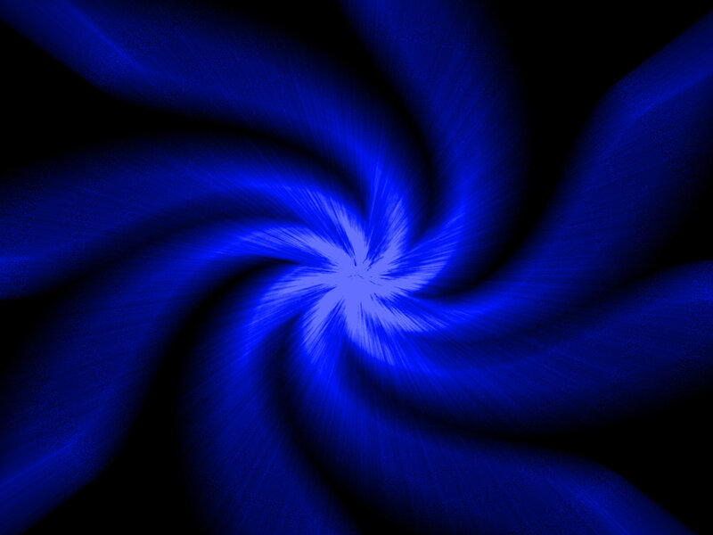 Blue Spiral Pattern — Dynamic, Abstract, Black
